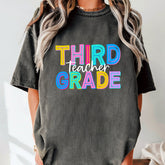 Custom Retro Comfort Colors Third Grade Teacher Shirt