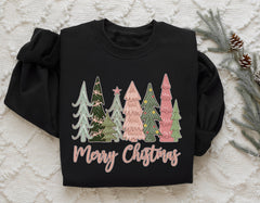 Merry Christmas Tree Sweatshirt | Holiday Sweatshirt For Family