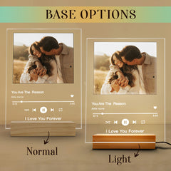 Personalized Valentines Day Gifts for Boyfriend | Custom Song Photo Plaque LED Night Light