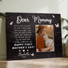 1st Mothers Day Gift | 1st Time Mothers Day Canvas