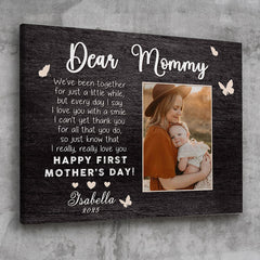 1st Mothers Day Gift | 1st Time Mothers Day Canvas