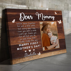 1st Mothers Day Gift | First Time Mothers Day Canvas