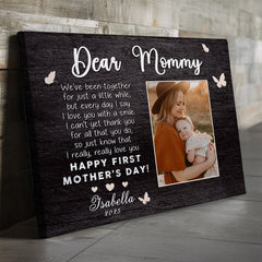 1st Mothers Day Gift | 1st Time Mothers Day Canvas