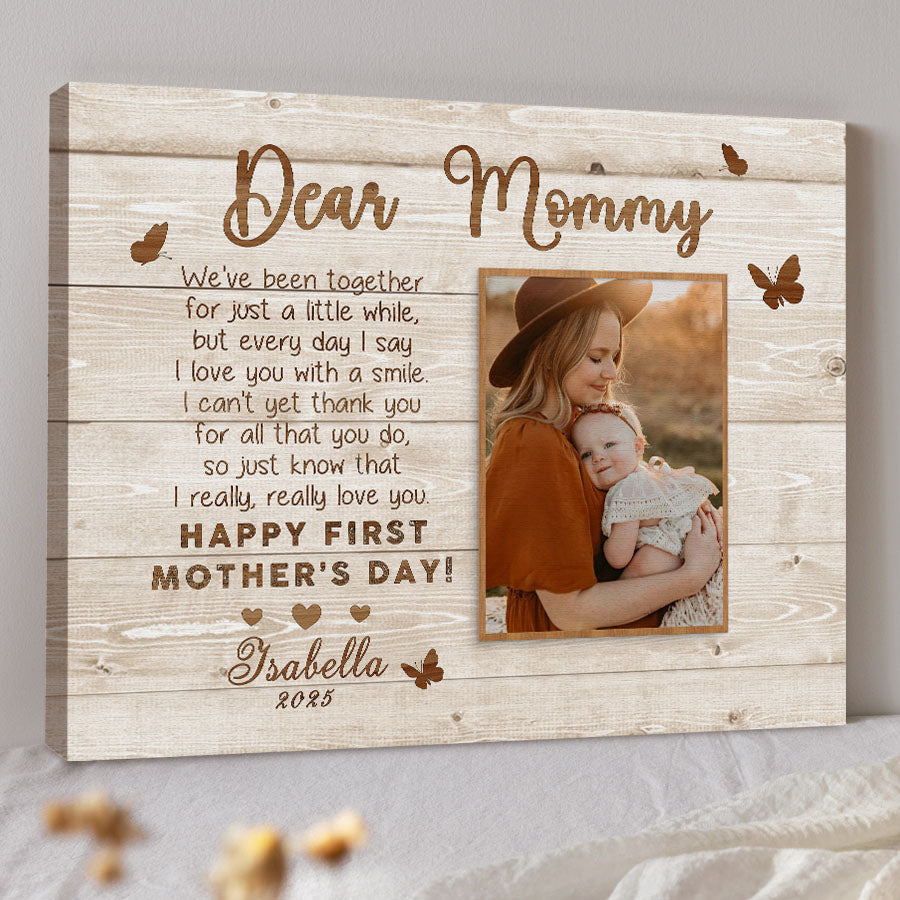 1st Mothers Day Gift | First Mothers Day Canvas