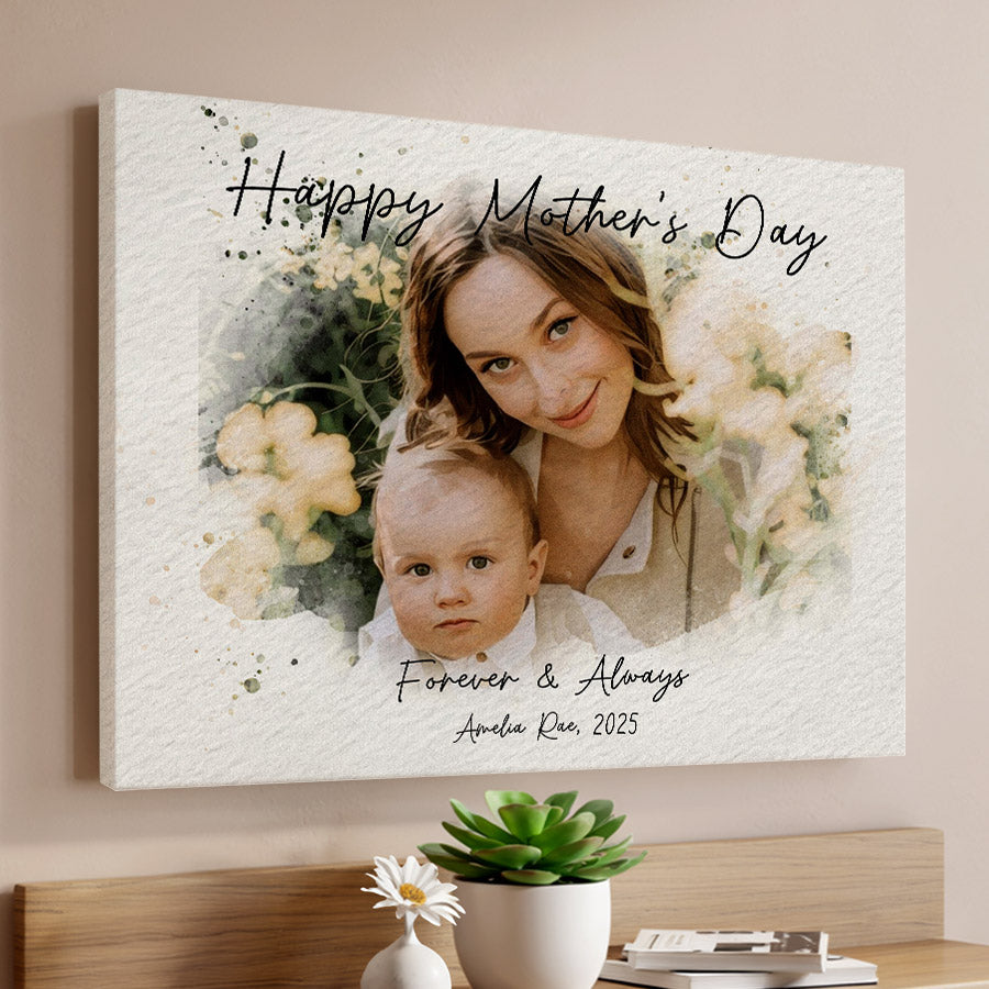 1st Mothers Day Gift | Wall Art Canvas Ready To Hang