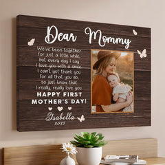 1st Mothers Day Gift | Dear Mommy Canvas