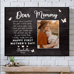 1st Mothers Day Gift | 1st Time Mothers Day Canvas