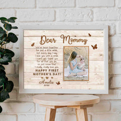 1st Mother’s Day Gift | Dear Mommy Mothers Day Gift Canvas