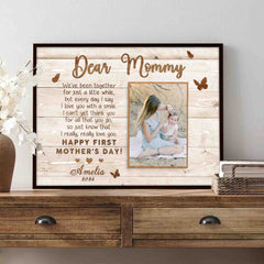 1st Mother’s Day Gift | Dear Mommy Mothers Day Gift Canvas