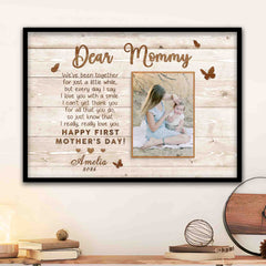 1st Mother’s Day Gift | Dear Mommy Mothers Day Gift Canvas