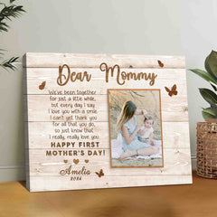 1st Mother’s Day Gift | Dear Mommy Mothers Day Gift Canvas