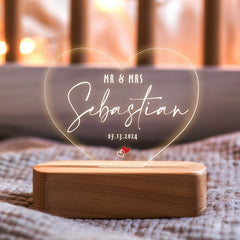 Custom Heart Led Light | Personalized Engagement Gift