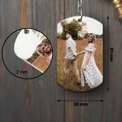 Custom Keychain for Boyfriend | Personalised Keychain with Photo
