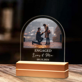 Engagement Gift | Custom Name Acrylic Plaque for Engagement | 6 x 9 in
