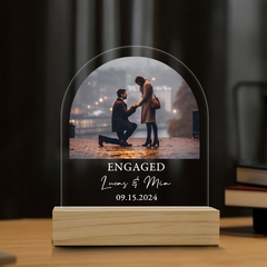 Engagement Gift | Custom Name Acrylic Plaque for Engagement | 6 x 9 in