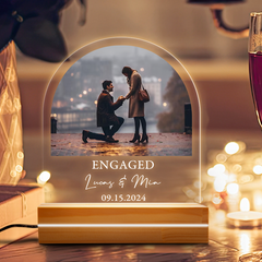 Engagement Gift | Custom Name Acrylic Plaque for Engagement | 6 x 9 in
