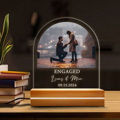 Engagement Gift | Custom Name Acrylic Plaque for Engagement | 6 x 9 in