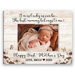 First Mother’s Day Gifts From Baby | New Mom Canvas | New Mom Photo Canvas