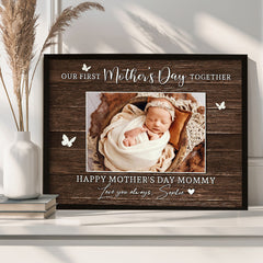 First Mothers Day Gift From Baby | New Mom Canvas