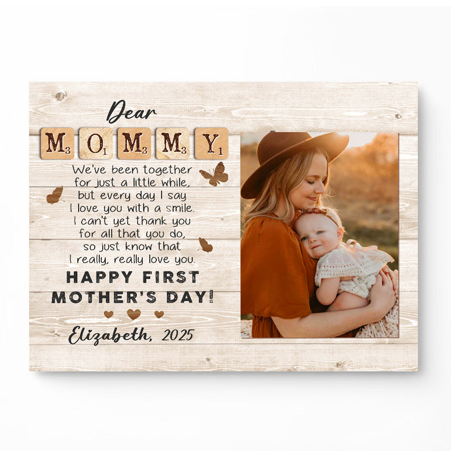 First Mothers Day Gift | Dear Mommy Canvas