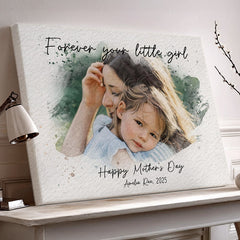 First Time Mothers Day Gift | Mother’s Day Watercolor Portrait From Photo | 1st Mothers Day Gift