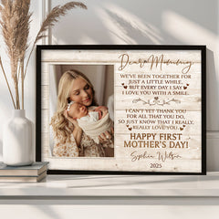 Mothers Day Gift For New Mom | Dear Mommy Canvas | New Mom Canvas | New Mother Canvas