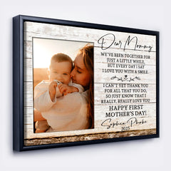 Mothers Day Gift For New Mom | New Mom Canvas | New Mother Canvas | Dear Mommy Canvas