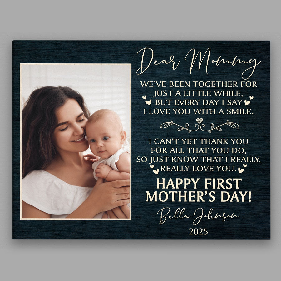 New Mom Mothers Day Gift | New Mom Canvas | New Mother Canvas