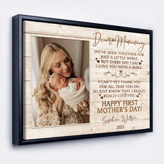 New Mom Mothers Day Gift | Dear Mommy Canvas | New Mom Canvas | New Mother Canvas