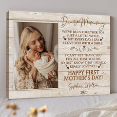 New Mom Mothers Day Gift | Dear Mommy Canvas | New Mom Canvas | New Mother Canvas
