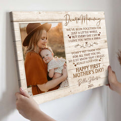 New Mothers Mothers Day Gifts | New Mother Canvas | Dear Mommy Canvas | New Mom Canvas
