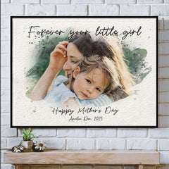 Personalized First Mothers Day Gift | Mother’s Day Watercolor Portrait From Photo | 1st Mothers Day Gift
