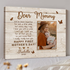 Personalized First Mothers Day Gift | First Mothers Day Canvas