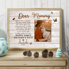 Personalized First Mothers Day Gift | First Mothers Day Canvas | 1st Mothers Day Gift