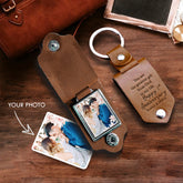 Personalized Leather Keychain | Leather Photo Keychain | Personalized Gift for Boyfriend