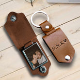 Customized Leather Keychain | Leather Photo Keychain | Personalized Gift for Him