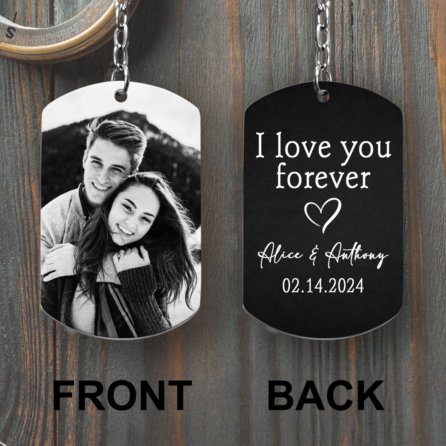 Personalized Keychain for Him | Custom Picture Keychains