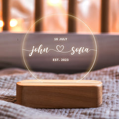 Personalized Night Light Gift | Custom Romantic gift for couple