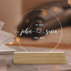 Personalized Night Light Gift | Custom Romantic gift for couple