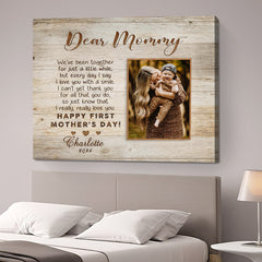 Custom First Mothers Day Gift | Dear Mommy Mother’s Day Canvas