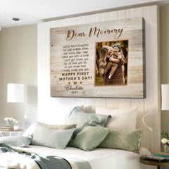 Custom First Mothers Day Gift | Dear Mommy Mother’s Day Canvas