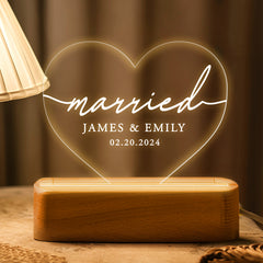 Custom Heart Led Light | Romantic Gift for Couple on Wedding