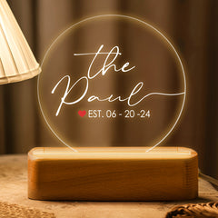 Custom Night Light | Newly Wed Gift for Couple