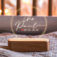 Custom Night Light | Newly Wed Gift for Couple