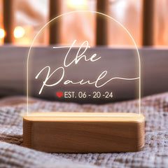Custom Night Light | Newly Wed Gift for Couple