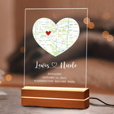 Custom Valentine’s Day Gifts for Him | Custom Map Plaque Acrylic