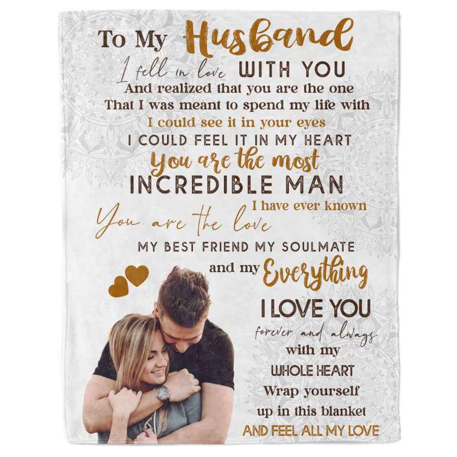 Valentines Day Gift for Husband | Custom Photo Blanket