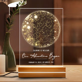 Personalized Valentines Gifts for Husband | Custom Star Map Plaque Led Night Light