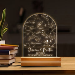 Personalized Valentines Gifts for Husband | Custom Star Map Night Light