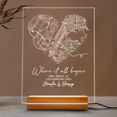Personalised Gifts for Husband on Valentine’s Day | Customized Map Plaque Led Night Light